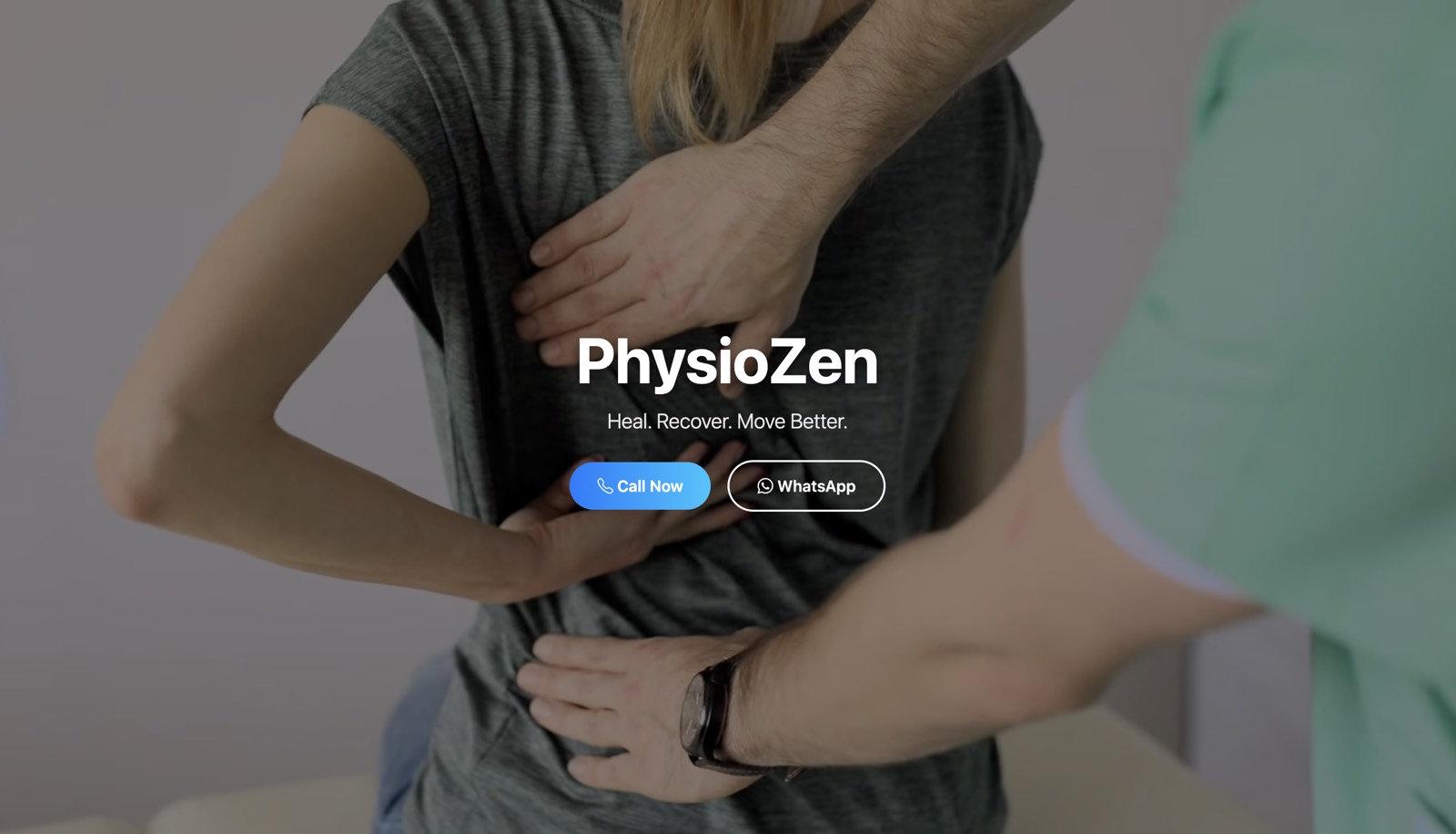 PhysioZen website, built by Startup Setup